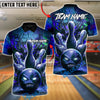 BlueJose Bowling And Pins Demon Ball Customized Name, Team Name 3D Shirt (4 Colors)