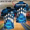 BlueJose Bowling And Pins Boom Strike Customized Name, Team Name 3D Shirt (4 Colors)