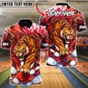 BlueJose Bowling And Pins Wild Strike Customized Name, Team Name 3D Shirt (4 Colors)