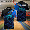 BlueJose Bowling And Pins Cyborg Shark Customized Name, Team Name 3D Shirt (4 Colors)