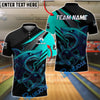 BlueJose Bowling And Pins Cyborg Shark Customized Name, Team Name 3D Shirt (4 Colors)