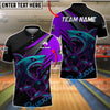 BlueJose Bowling And Pins Cyborg Shark Customized Name, Team Name 3D Shirt (4 Colors)
