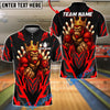 BlueJose Bowling And Pins King Gorilla Customized Name, Team Name 3D Shirt (4 Colors)