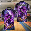 BlueJose Bowling And Pins Thunder Lightning Cobra Snake Customized Name, Team Name 3D Shirt (4 Colors)