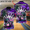 BlueJose Bowling & Pins Full Throttle Frame Customized Name, Team Name 3D Shirt (4 Colors)