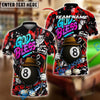 BlueJose Billiards 8-Ball God Bless Street Style Personalized Name Shirt (4 Colors)