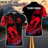 BlueJose Darts Wild Wolf Bold Style Personalized Name, Team Name Shirt (4 Colors)