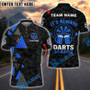 BlueJose Darts Beer Time Camo Style Personalized Name, Team Name Shirt (4 Colors)