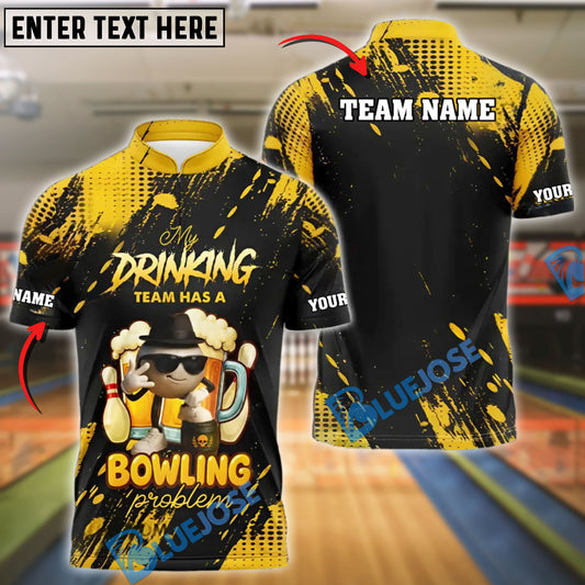 BlueJose Bowling My Drinking Team Personalized Name, Team Name Unisex Shirt