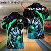 BlueJose Bowling Color Splash Strike Customized Name, Team Name 3D Shirt (4 Colors)