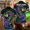 BlueJose Billiards 8-Ball Scorpion Rose Customized Name, Team Name 3D Shirt (4 Colors)