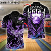 BlueJose Bowling And Pins Fire Phoenix Wings Customized Name, Team Name 3D Shirt (4 Colors)