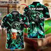 BlueJose Billiards 8-Ball Reaper Skull And Beer Personalized Name Shirt (4 Colors)