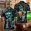 BlueJose Billiards 8-Ball Cool Skull And Beer Personalized Name Shirt (4 Colors)