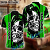 BlueJose Billiards 8-Ball Pool Skull Face Personalized Name, Team Name Shirt (6 Colors)