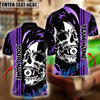 BlueJose Billiards 8-Ball Pool Skull Face Personalized Name, Team Name Shirt (6 Colors)