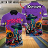 BlueJose Bowling And Pins Alien UFO Abducting Customized Name, Team Name 3D Shirt (4 Colors)