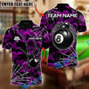 BlueJose Billiards Ball 8 Venom Spider Personalized Name, Team Name Unisex Shirt (4 Colors)