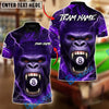 BlueJose Billiards Ball 8 Gorilla Fury Personalized Name, Team Name Unisex Shirt (4 Colors)