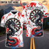 BlueJose Darts Storm Dragon Dartboard Multicolor Options Personalized Name Shirt (4 Colors)