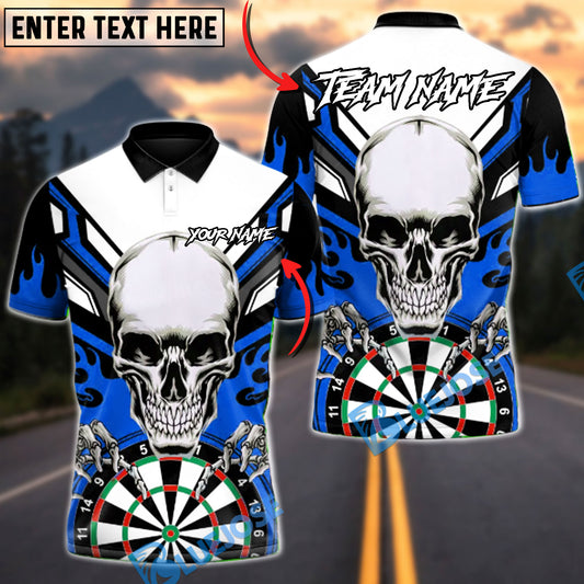 BlueJose Darts Skull Reapers of the Scoreboard Multicolor Options Personalized Name Shirt (4 Colors)