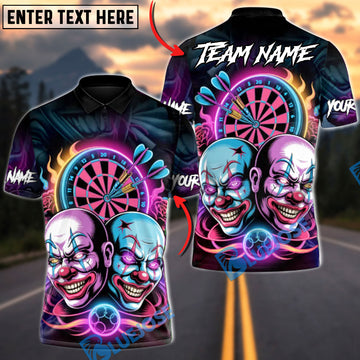 BlueJose Darts Bullseye Maniacs Multicolor Options Personalized Name Shirt (4 Colors)