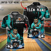 BlueJose Bowling And Pins Bear Graffiti Hoodie Gangster Customized Name, Team Name 3D Shirt (4 Colors)