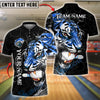 BlueJose Bowling And Pins Tiger Strike Customized Name, Team Name 3D Shirt (4 Colors)