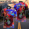 BlueJose Darts Cartoon Bear Graffiti Design Customized Name, Team Name 3D Shirt (4 Colors)