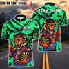 BlueJose Darts Streetwear Tiger with Dartboard Customized Name, Team Name 3D Shirt (4 Colors)