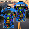 BlueJose Darts Colorful Patchwork Bear Design Customized Name, Team Name 3D Shirt (4 Colors)