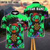 BlueJose Darts Colorful Patchwork Bear Design Customized Name, Team Name 3D Shirt (4 Colors)
