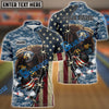 BlueJose Bowling And Pins Eagles Army Multicolor Customized Name 3D Shirt (4 Colors)