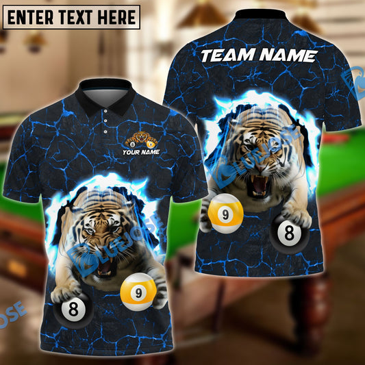 BlueJose Billiard Tiger For KH Personalized Name, Team Name Unisex Shirt