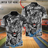 BlueJose Bowling And Pins Blaze Tiger Customized Name, Team Name 3D Shirt (6 Colors)