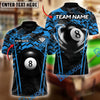BlueJose Billiards Ball 8 Crimson Cue Clash Personalized Name & Team Name Shirt (4 Colors)