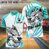 BlueJose Bowling Wolf Strike Power Customized Name, Team Name 3D Shirt (4 Colors)