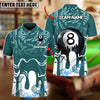 BlueJose Billiards Ball 8 Colorful Paint Personalized Name Shirt (4 Colors)