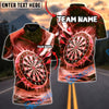 BlueJose Darts Frozen Bullseye Multicolor Options Personalized Name Shirt (4 Colors)