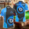 BlueJose Billiards Ball 8 Flame Style Personalized Name Shirt (4 Colors)