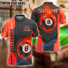 BlueJose Billiards Ball 8 Flame Style Personalized Name Shirt (4 Colors)