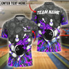 BlueJose Bowling And Pins Inferno Strike Customized Name 3D Shirt (4 Colors)