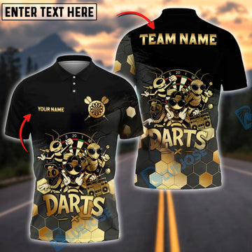 BlueJose Darts Bee Golden Gang Personalized Name Shirt