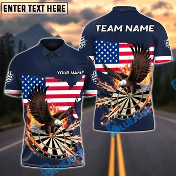 BlueJose Darts American Eagle Personalized Name Shirt