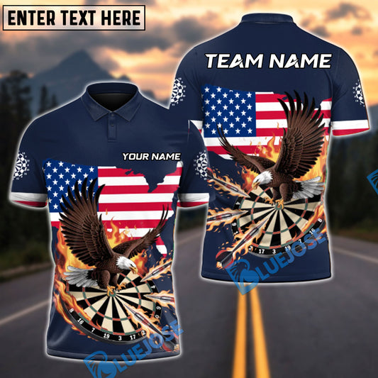 BlueJose Darts American Eagle Personalized Name Shirt
