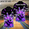 BlueJose Bowling And Pins Thunder Roll Customized Name, Team Name 3D Shirt (4 Colors)