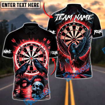 BlueJose Darts Dark Vision Personalized Name, Team Name Unisex Shirt (4 Colors)