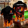 BlueJose Billiards 8-Ball Snake Fire Personalized Name Shirt (4 Colors)