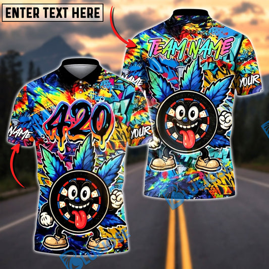 BlueJose Darts 420 Graffiti Dartboard Champion Personalized Name, Team Name Unisex Shirt (4 Colors)