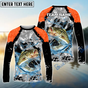 Bluejose Bass Fishing Gray Crimson Catch Design Name & Team Name 3D Shirts